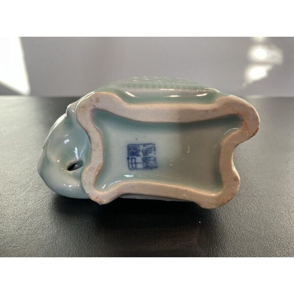 Celadon Ceramic Asian Elephant Candle Holders Vintage, Pair - Picture 6 of 8